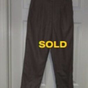 Unisex Kids Brown Pleated Trousers